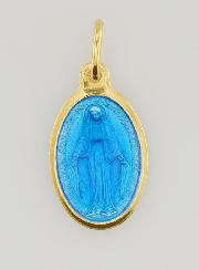 Médaille Miraculeuse en Argent Doré & Émail - 17mm