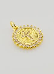 Médaille Croix Dentelée - 15mm