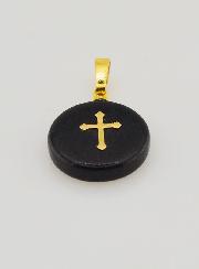 Médaille Avec Croix - Noir