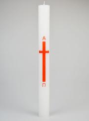 Cierge de Procession Alpha Omega 40cm - Rouge