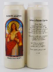 Bougie de Neuvaine à Sainte Agathe Avec Prière