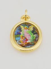 Médaille Ange Gardien Dorée - 25mm