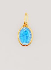 Médaille Miraculeuse en Argent Doré & Émail - 10mm