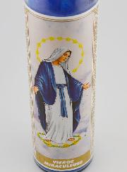 Bougie en Verre - Vierge Miraculeuse & Prière