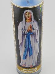 Bougie en Verre - Immaculée Conception & Prière