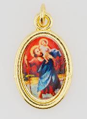 Médaille Saint Christophe Dorée - 25mm