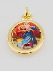 Médaille Saint Christophe Dorée - 25mm