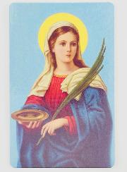 Lot de 10 Cartes de Prière à Sainte Lucie