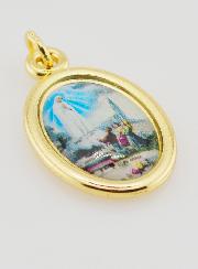 Médaille Notre Dame de Fatima Dorée - 25mm