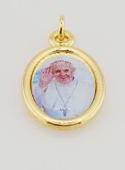 Médaille du Pape François Dorée - 25mm