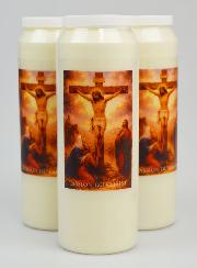 Lot de 3 Bougies de Neuvaine Passion du Christ