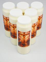Lot de 6 Bougies de Neuvaine la Passion du Christ
