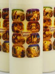 Lot de 10 Bougies de Neuvaine Semaine Sainte
