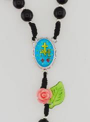Chapelet de la Vierge Miraculeuse en Verre Noir