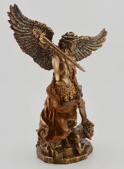 Statue Religieuse de Saint Michel en Bronze - 15 cm