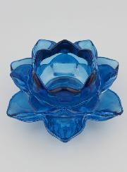 Bougeoir Fleur de Lotus - Bleu