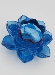 Bougeoir Fleur de Lotus - Bleu