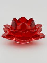 Bougeoir Fleur de Lotus - Rouge