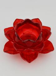 Bougeoir Fleur de Lotus - Rouge