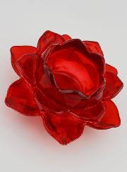 Bougeoir Fleur de Lotus - Rouge