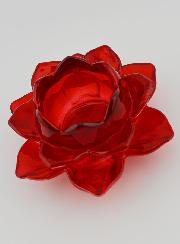 Bougeoir Fleur de Lotus - Rouge