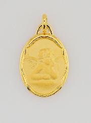 Médaille Ange Gardien en Plaqué Or - 20mm