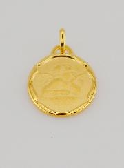 Médaille Ange Gardien en Plaqué Or - 20mm