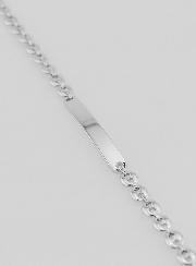 Gourmette Identité en Argent Massif - 18cm