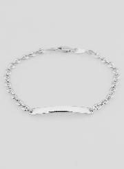 Gourmette Identité en Argent Massif - 18cm