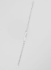 Gourmette Identité en Argent Rhodié - 18cm