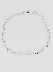 Gourmette Identité en Argent Rhodié - 18cm