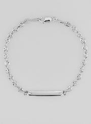 Gourmette de Baptême en Argent Rhodié - 18cm