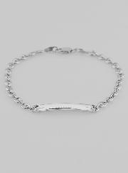 Gourmette de Baptême en Argent Rhodié - 18cm