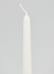 Bougie Teintée Masse Conique 24cm - Blanc