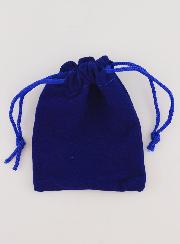 Pochette Chapelet Cadeau Velours 9cm - Bleu