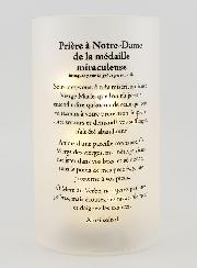 Photophore LED - Vierge Miraculeuse & Prière