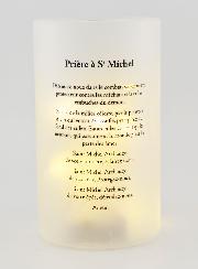 Photophore LED - Saint Michel & Prière