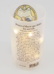 Photophore LED - Marie qui Défait les Noeuds & Prière