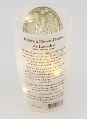 Photophore LED - Vierge de Lourdes & Prière