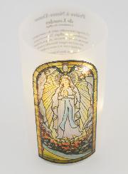 Photophore LED - Vierge de Lourdes & Prière