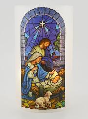 Cadeau de Noël - Photophore LED & Prière Nativité