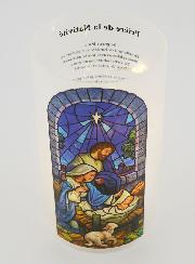 Cadeau de Noël - Photophore LED & Prière Nativité