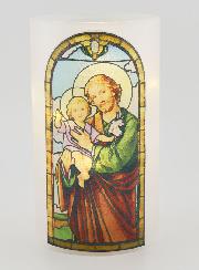 Photophore LED & Prière - Saint Joseph
