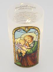 Photophore LED & Prière - Saint Joseph