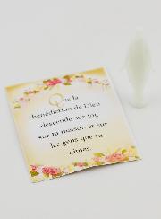 Statue Vierge Miraculeuse Fluo Avec Carte - 8cm