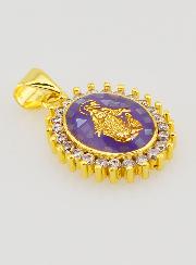 Médaille Vierge Miraculeuse Violet - 17mm