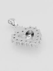 Pendentif Ex-Voto en Laiton Argenté - 18mm