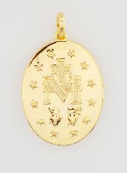 Médaille Miraculeuse Finition Or 18k - 24mm
