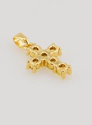 Pendentif Croix Oxydes de Zirconium - Ambre