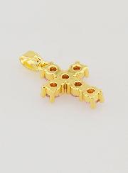 Pendentif Croix Oxydes de Zirconium - Rose